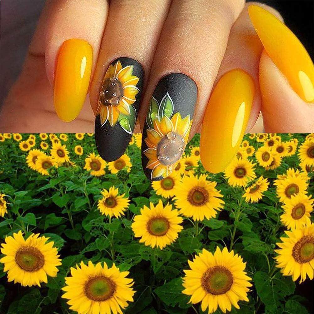 DIY Sunflower Stickers: Simple Summer Nails for the Boho Spirit