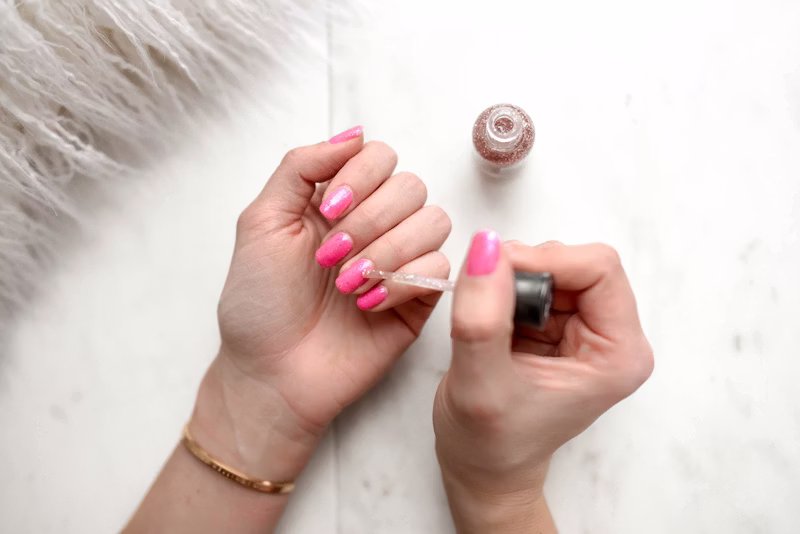 Warm Sunset Gradient Almond Nails